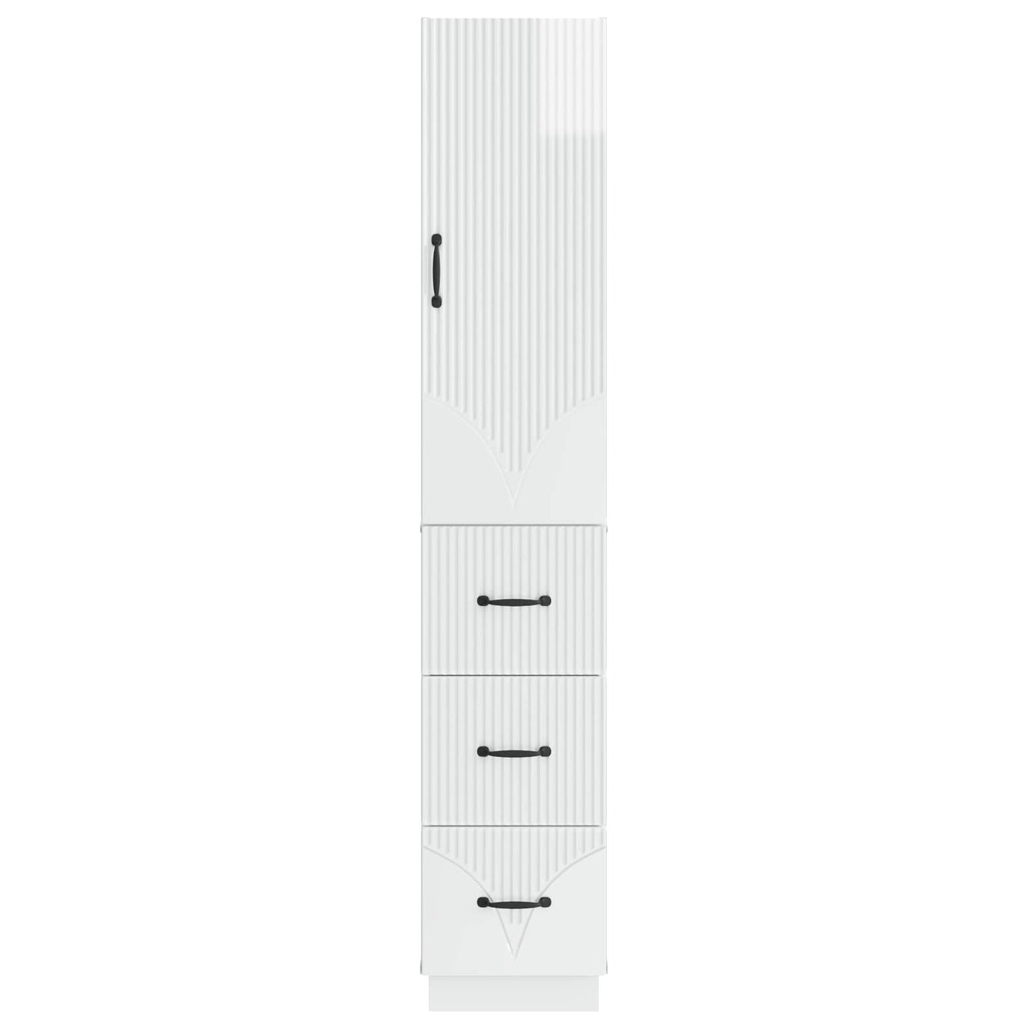 vidaXL Σέτ Ντουλαπιών 2 pcs Γυαλιστερό Λευκό 33 x 34,5 x 87 εκ.