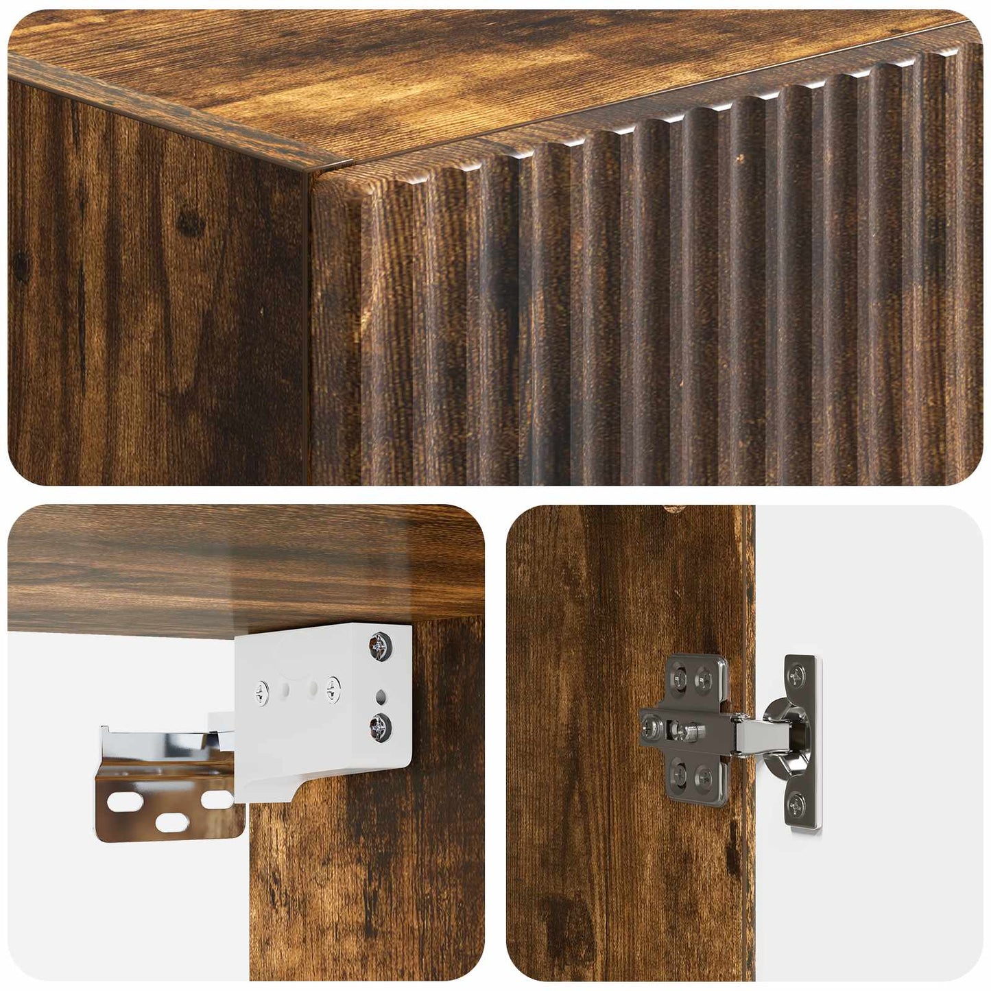 vidaXL Σέτ Ντουλαπιών 2 pcs Καπνισμένο Ξύλο Δρυός 33 x 34,5 x 87 εκ.