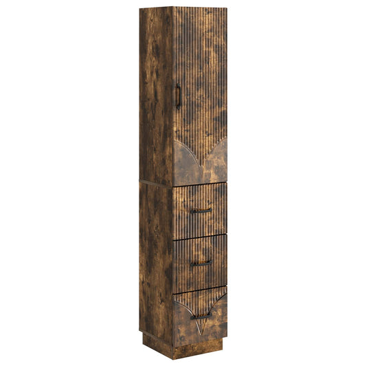 vidaXL Σέτ Ντουλαπιών 2 pcs Καπνισμένο Ξύλο Δρυός 33 x 34,5 x 87 εκ.