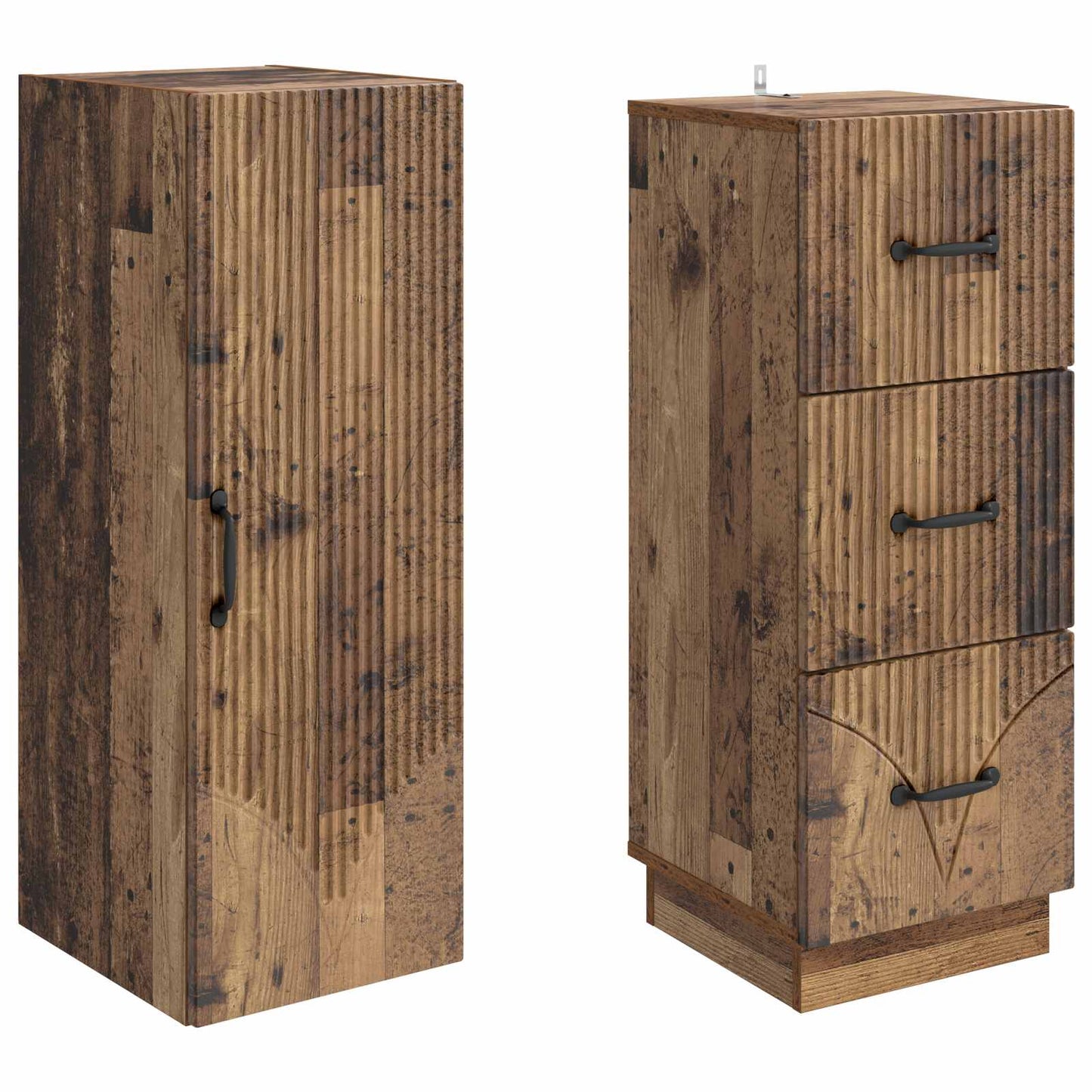 vidaXL Σέτ Ντουλαπιών 2 pcs Παλαιωμένο ξύλο 33 x 34,5 x 87 εκ.