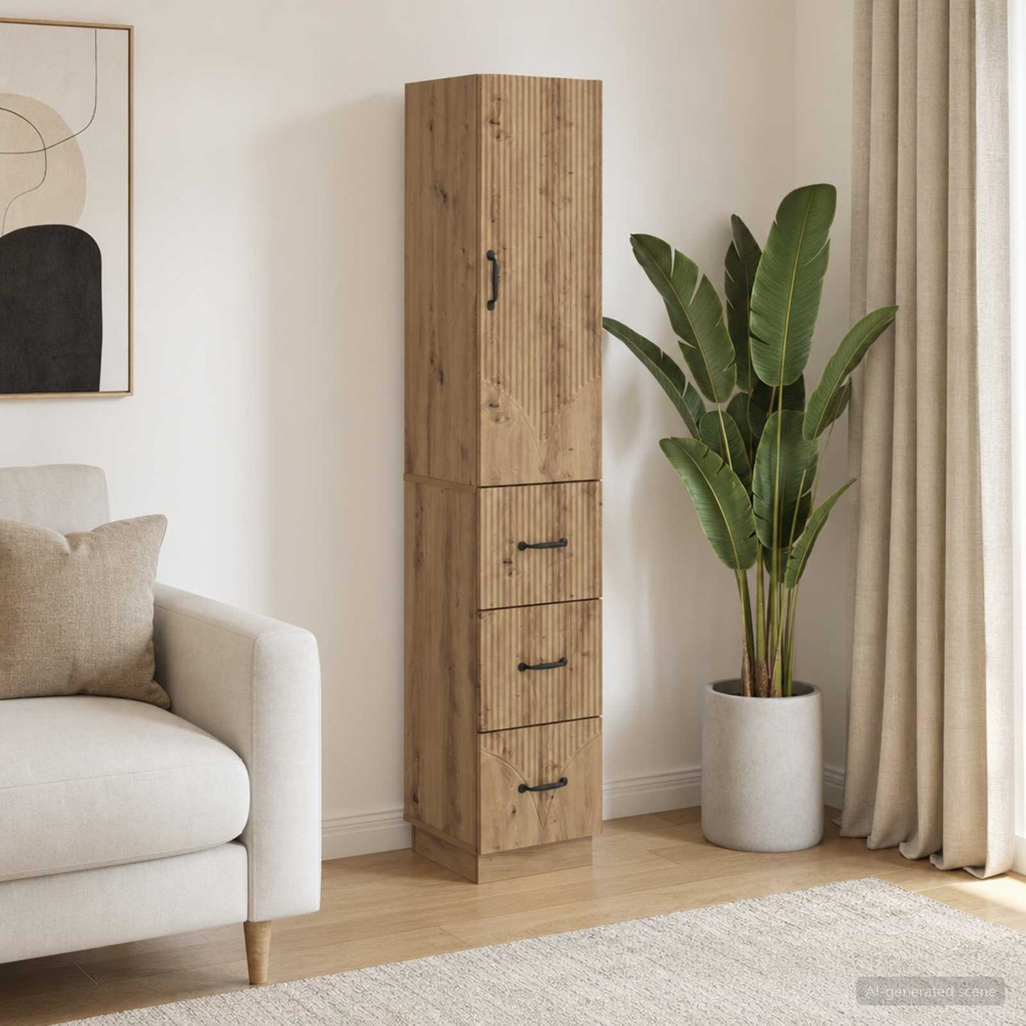vidaXL Σέτ Ντουλαπιών 2 τμχ. 33 x 34,5 x 87 εκ. Επεξεργασμένο Ξύλο