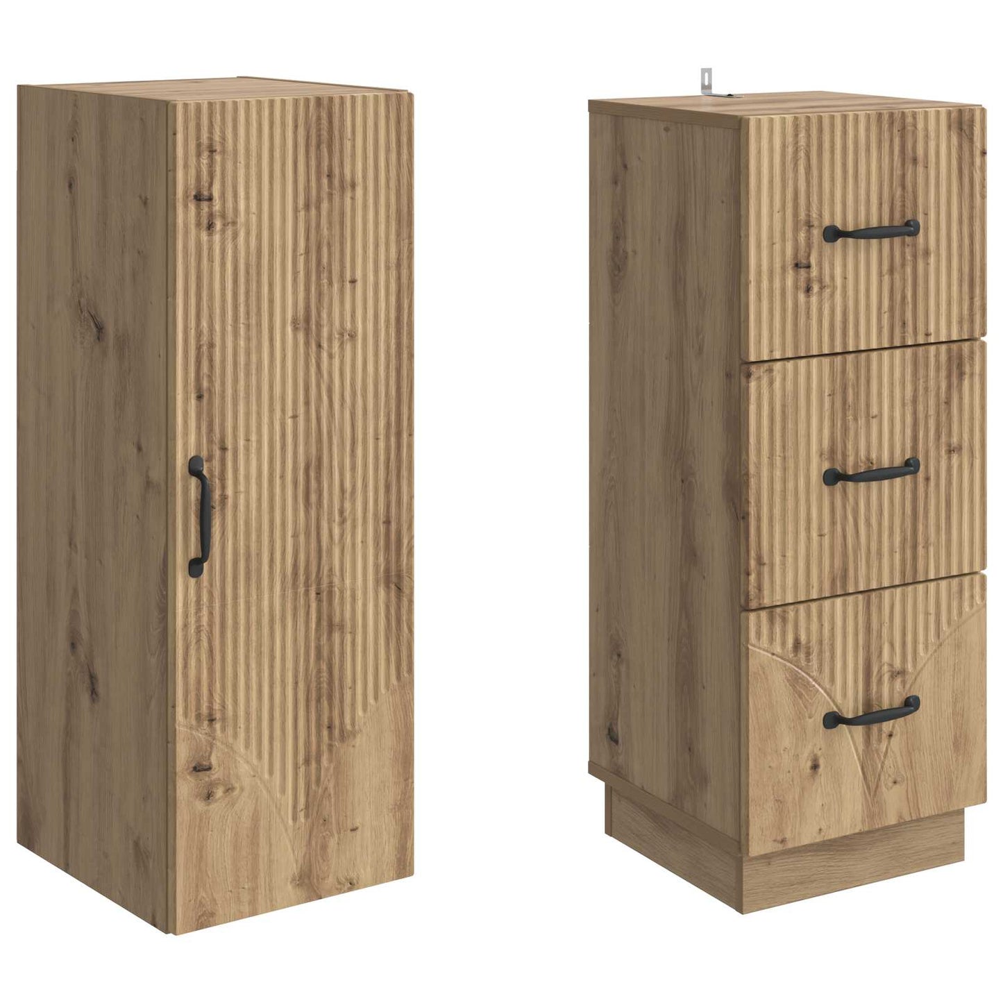 vidaXL Σέτ Ντουλαπιών 2 pcs Artisan Δρυς 33 x 34,5 x 87 εκ.