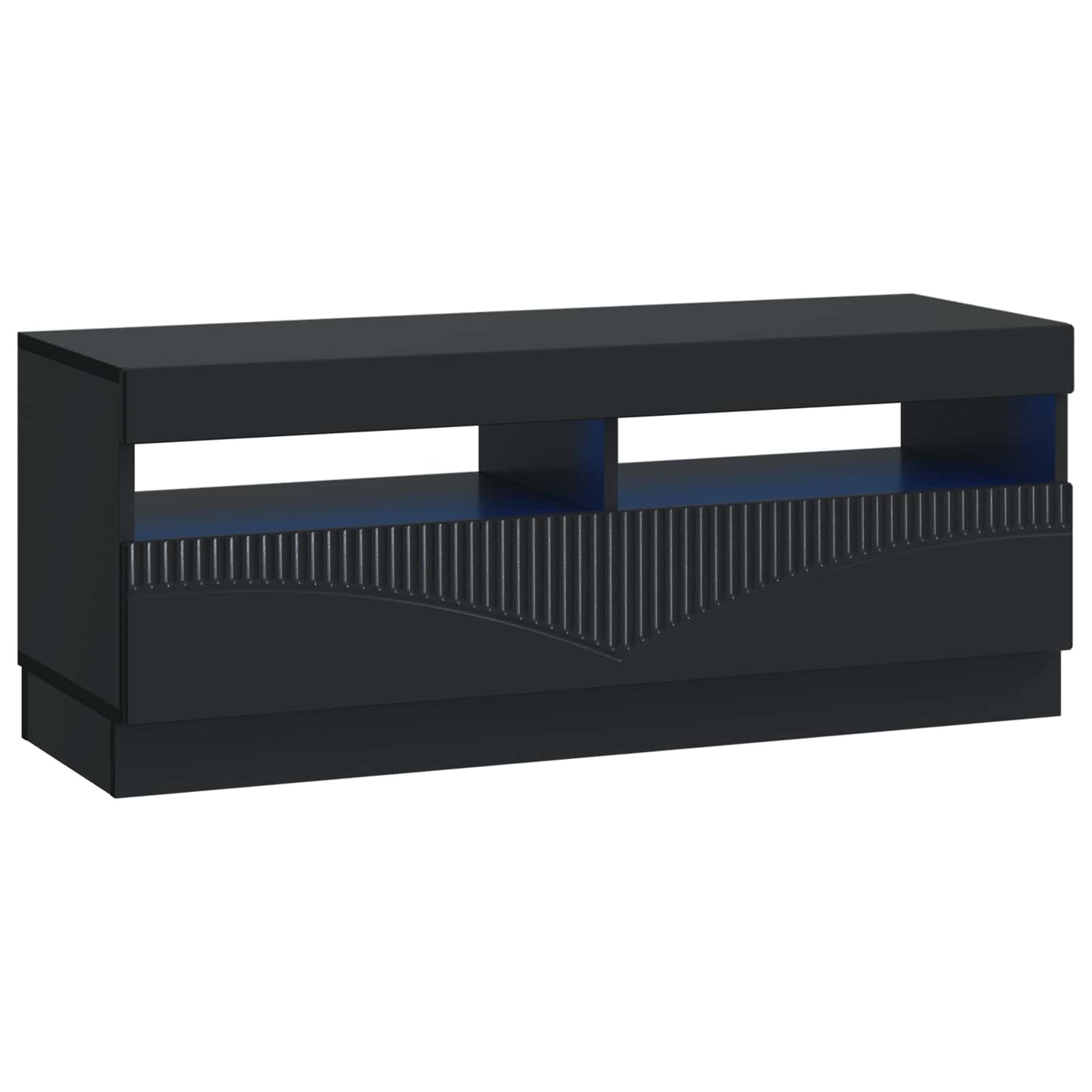vidaXL 5 Τεμάχια LED Τηλεοπτικού Ντουλαπιού Μαύρο Επεξεργασμένο Ξύλο