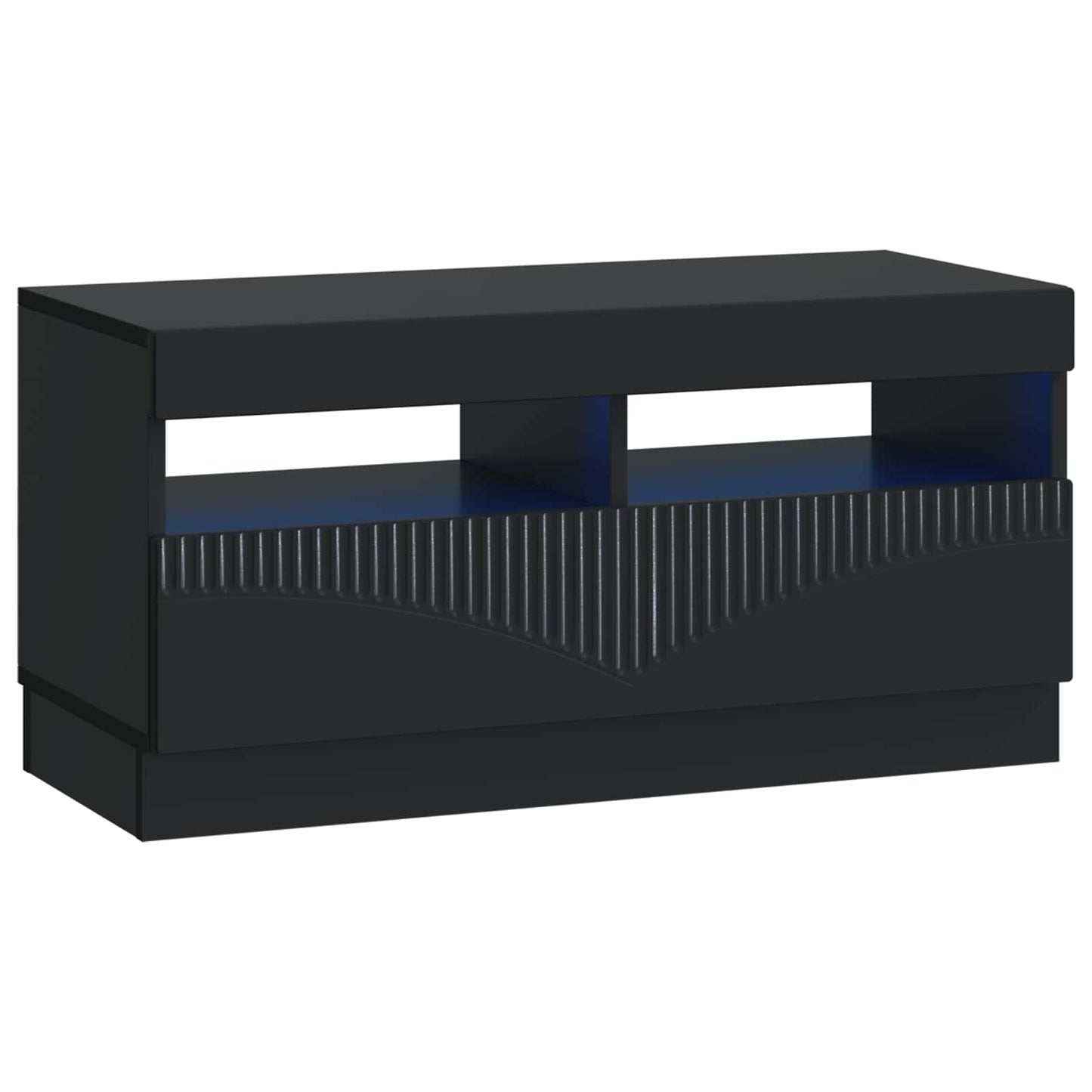 vidaXL 5 Τεμάχια LED Τηλεοπτικού Ντουλαπιού Μαύρο Επεξεργασμένο Ξύλο