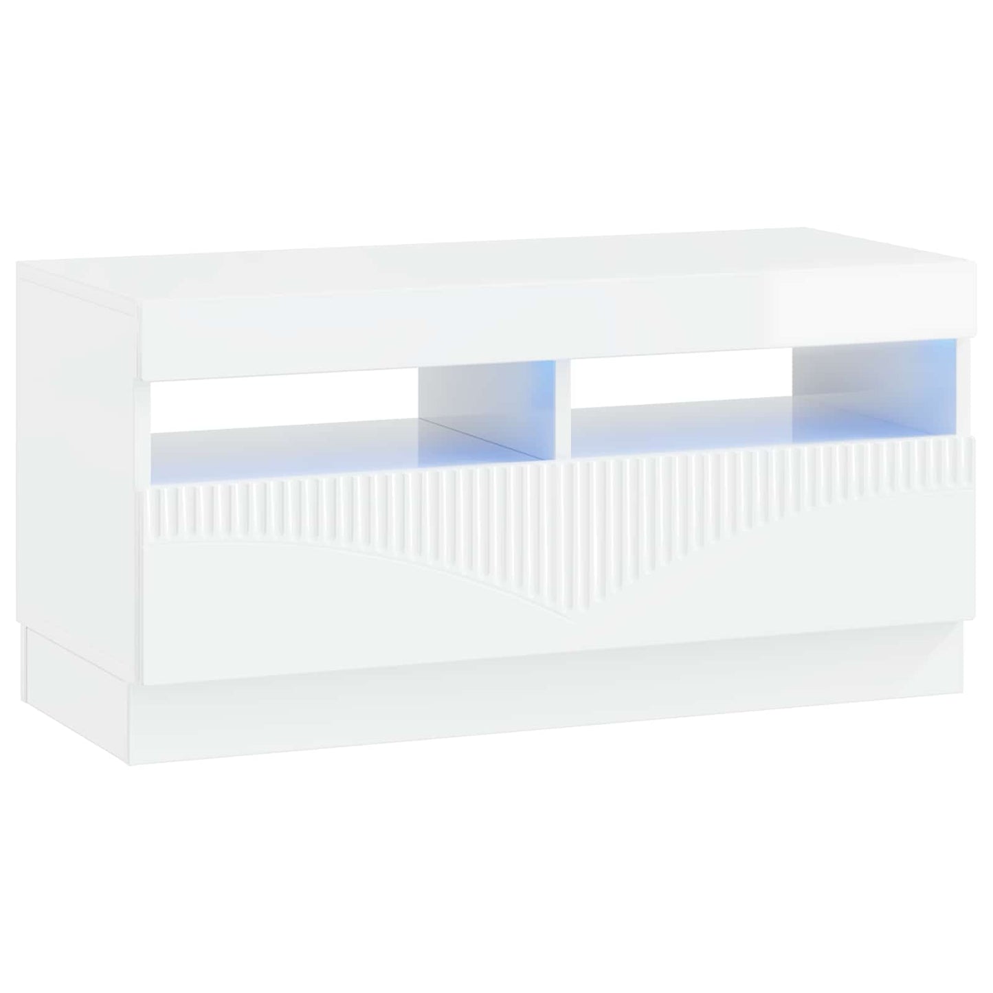 vidaXL 5 Τεμάχια LED Τηλεοπτικού Ντουλαπιού Γυαλιστερό Λευκό