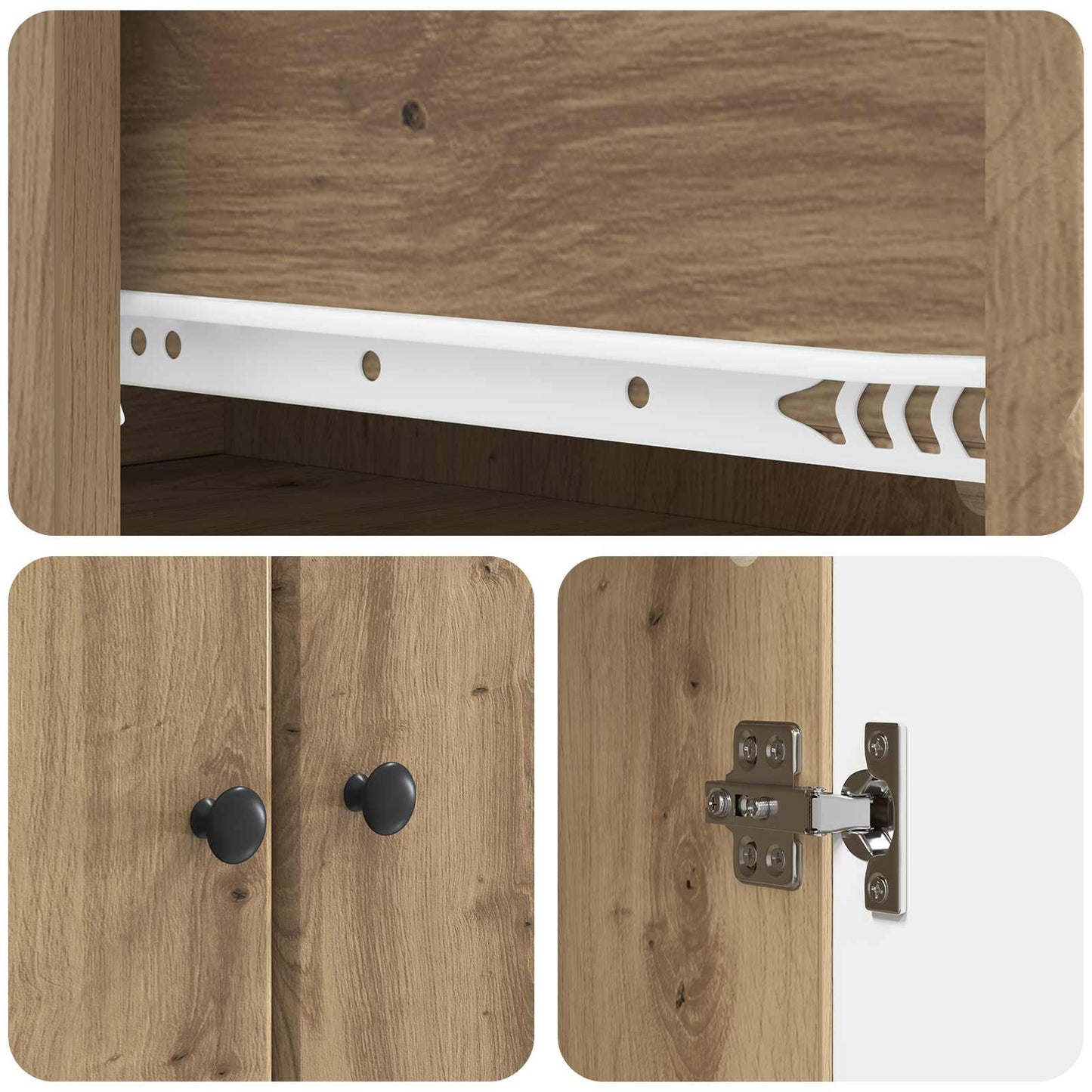 vidaXL Σέτ Ντουλαπιών 2 τμχ. Artisan Δρυς Επεξεργασμένο Ξύλο