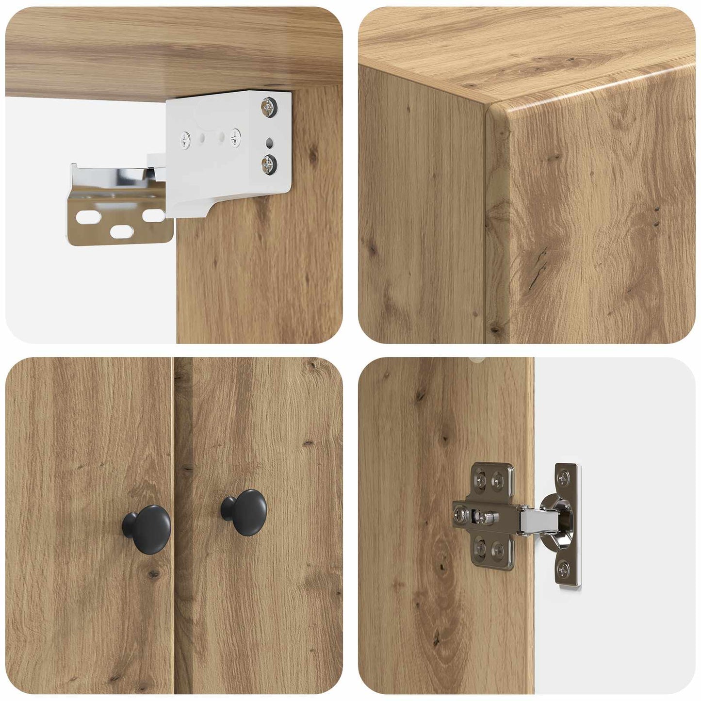 vidaXL Σέτ Ντουλαπιών 2 τμχ. Artisan Δρυς Επεξεργασμένο Ξύλο