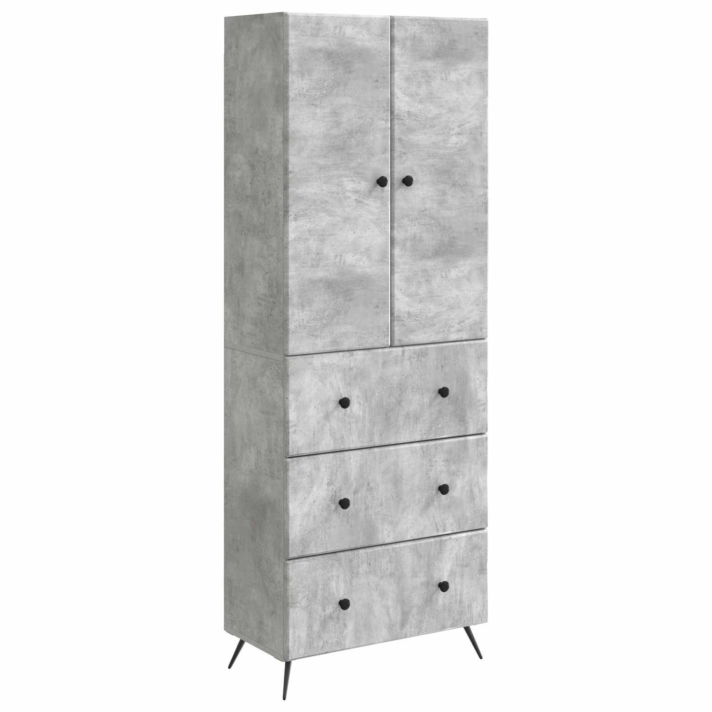 vidaXL Σέτ Ντουλαπιών 2 pcs Γκρι Σκυροδέματος 66 x 34,5 x 90 εκ