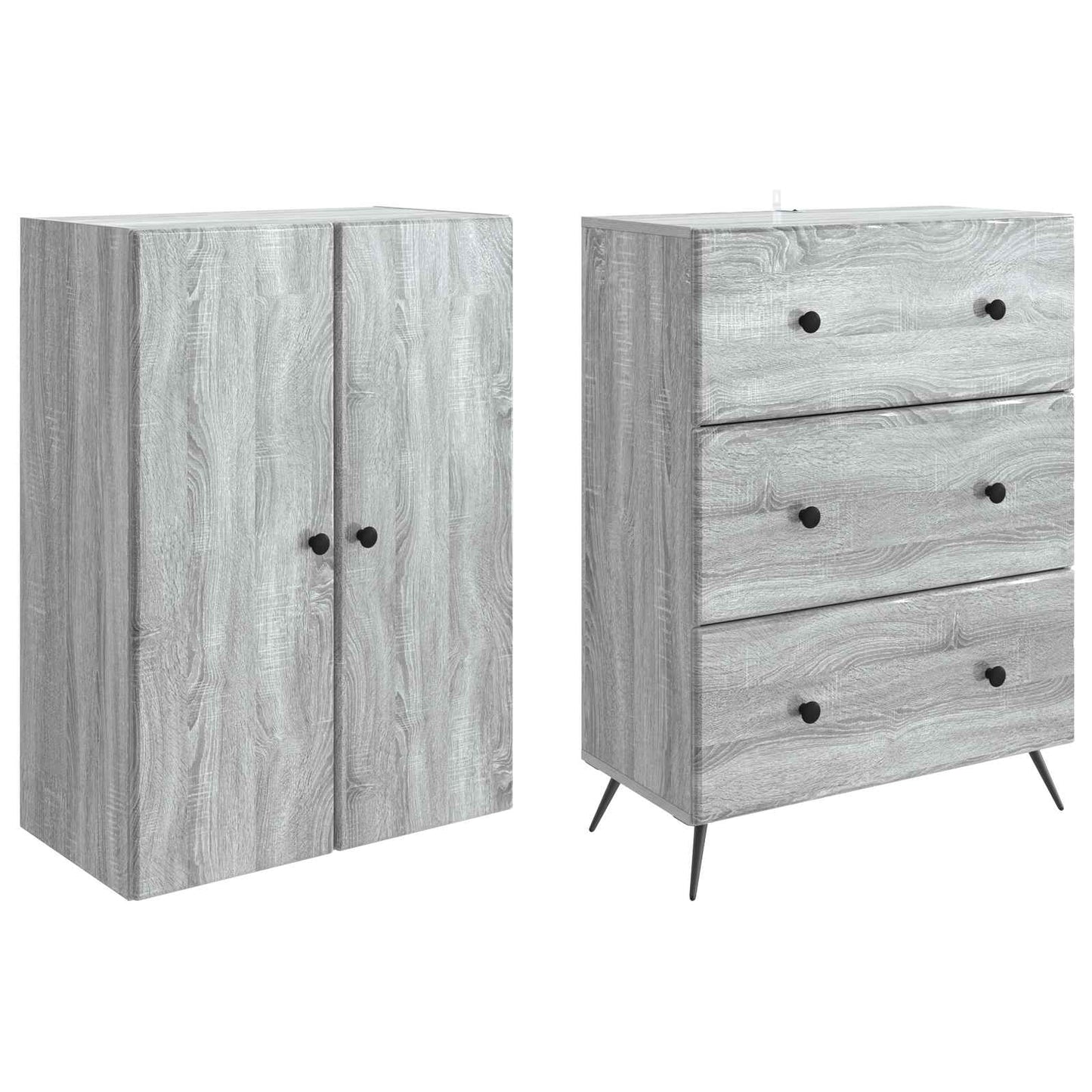 vidaXL Σέτ Ντουλαπιών 2 pcs Γκρι Sonoma 66 x 34,5 x 90 εκ