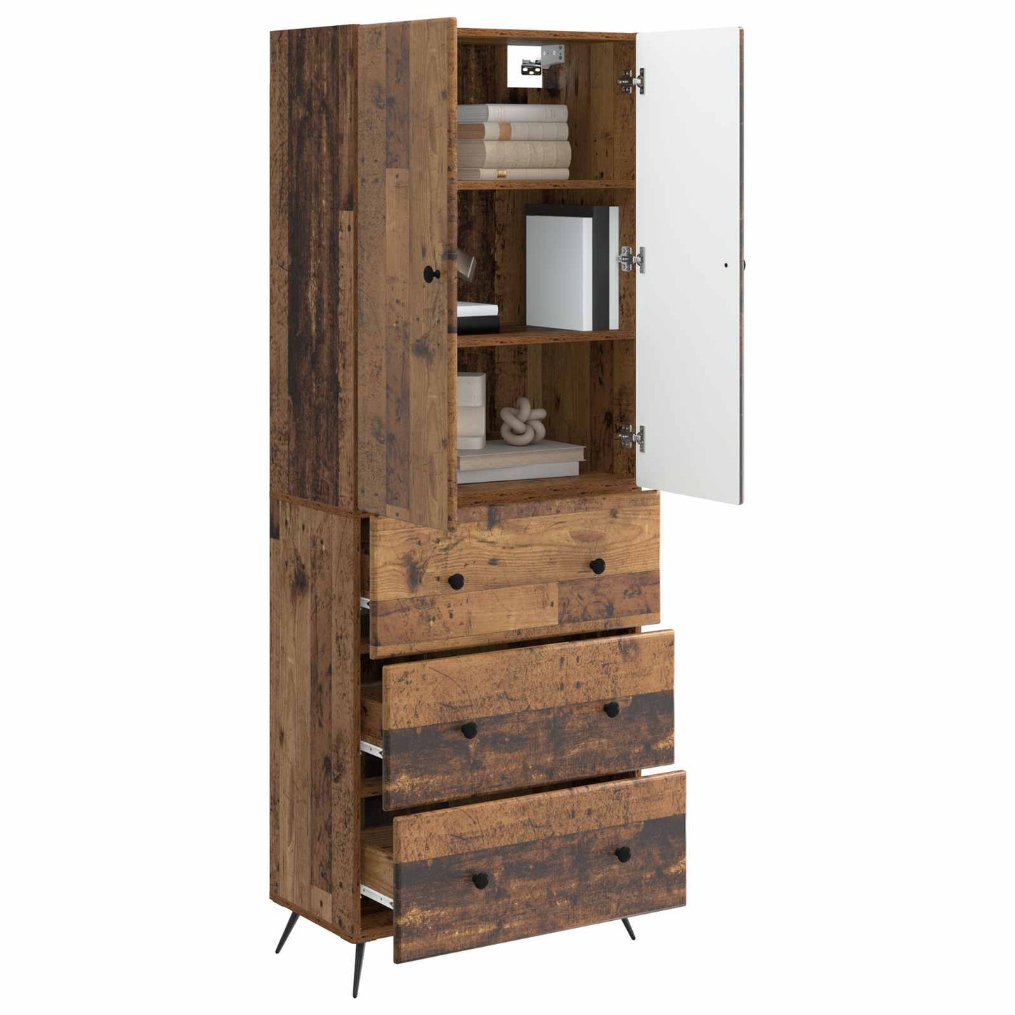 vidaXL Σέτ Ντουλαπιών 2 pcs Παλαιωμένο ξύλο 66 x 34,5 x 90 εκ