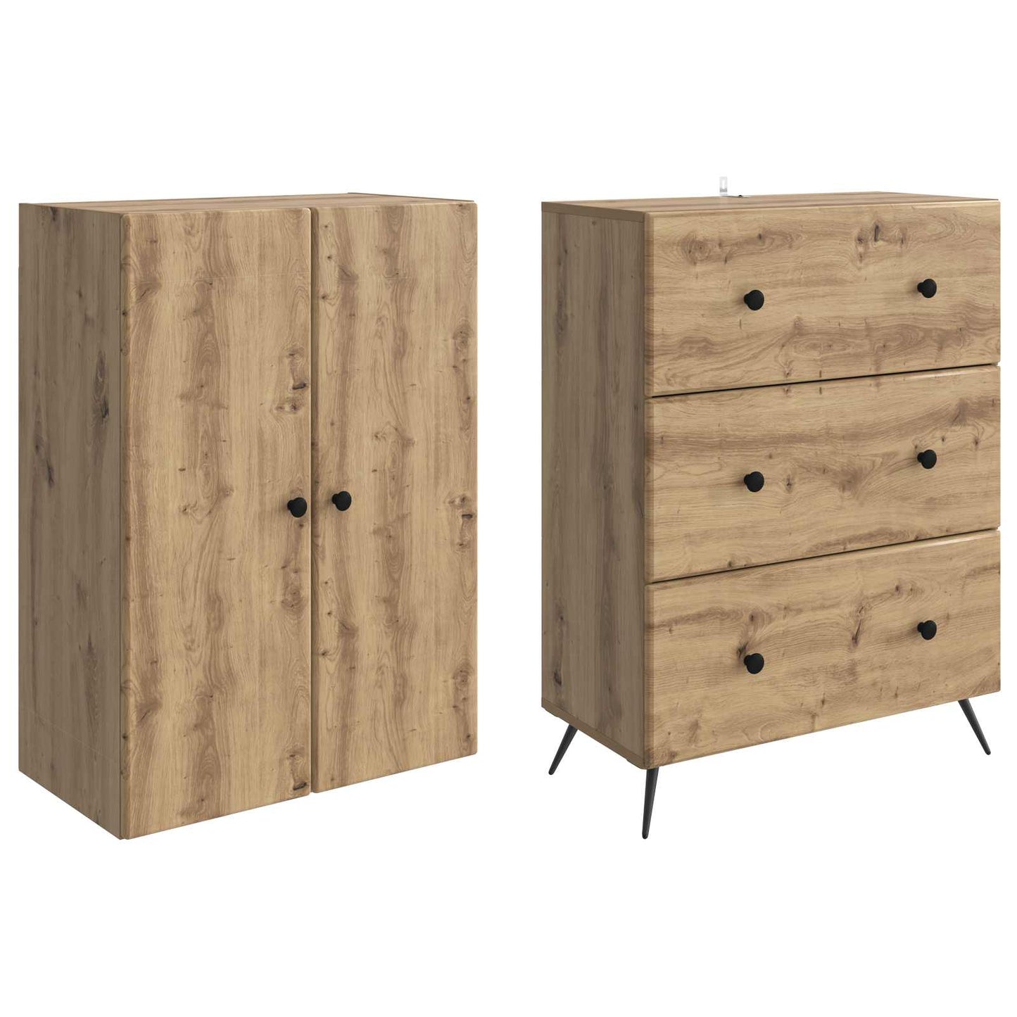vidaXL Σέτ Ντουλαπιών 2 pcs Artisan Δρυς 66 x 34,5 x 90 εκ