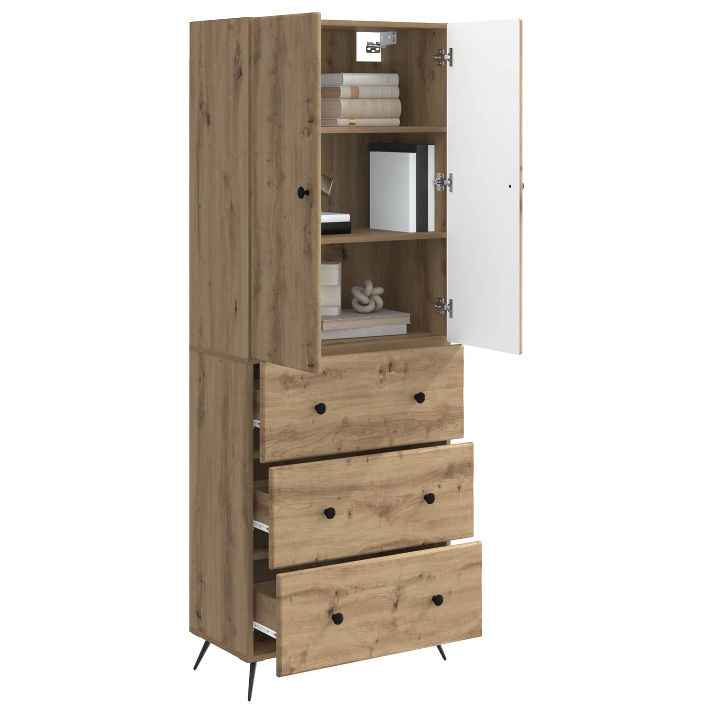 vidaXL Σέτ Ντουλαπιών 2 pcs Artisan Δρυς 66 x 34,5 x 90 εκ
