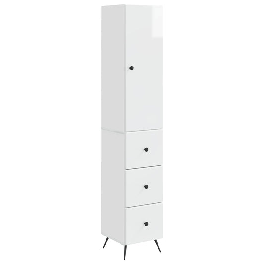 vidaXL Σέτ Ντουλαπιών 2 pcs Γυαλιστερό Λευκό 34,5 x 34,5 x 90 εκ.