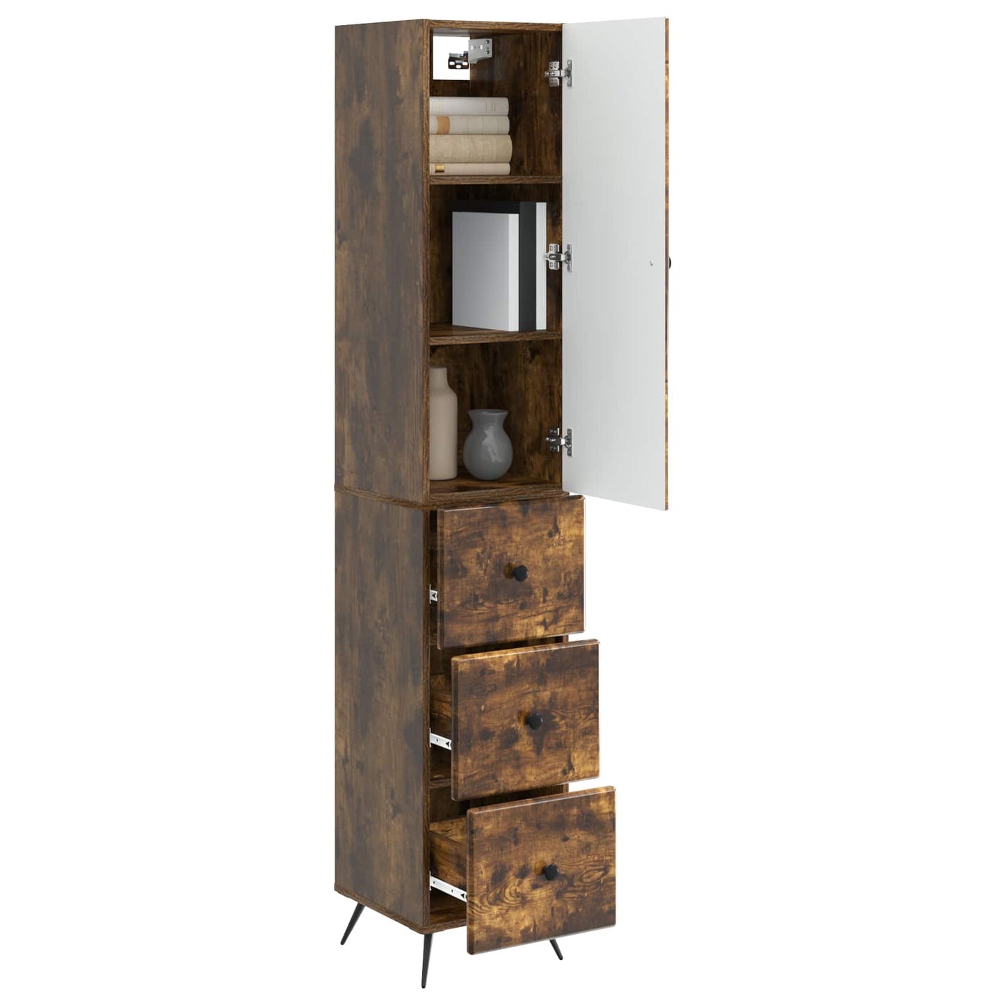 vidaXL Σέτ Ντουλαπιών 2 pcs Καπνισμένο Ξύλο Δρυός 34,5 x 34,5 x 90 εκ.