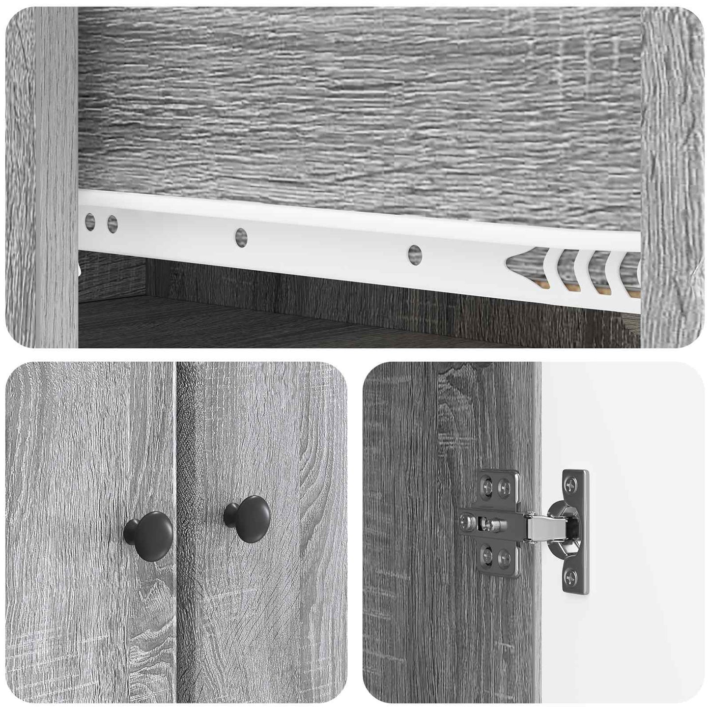 vidaXL Σέτ Ντουλαπιών 2 pcs Γκρι Sonoma 34,5 x 34,5 x 90 εκ.