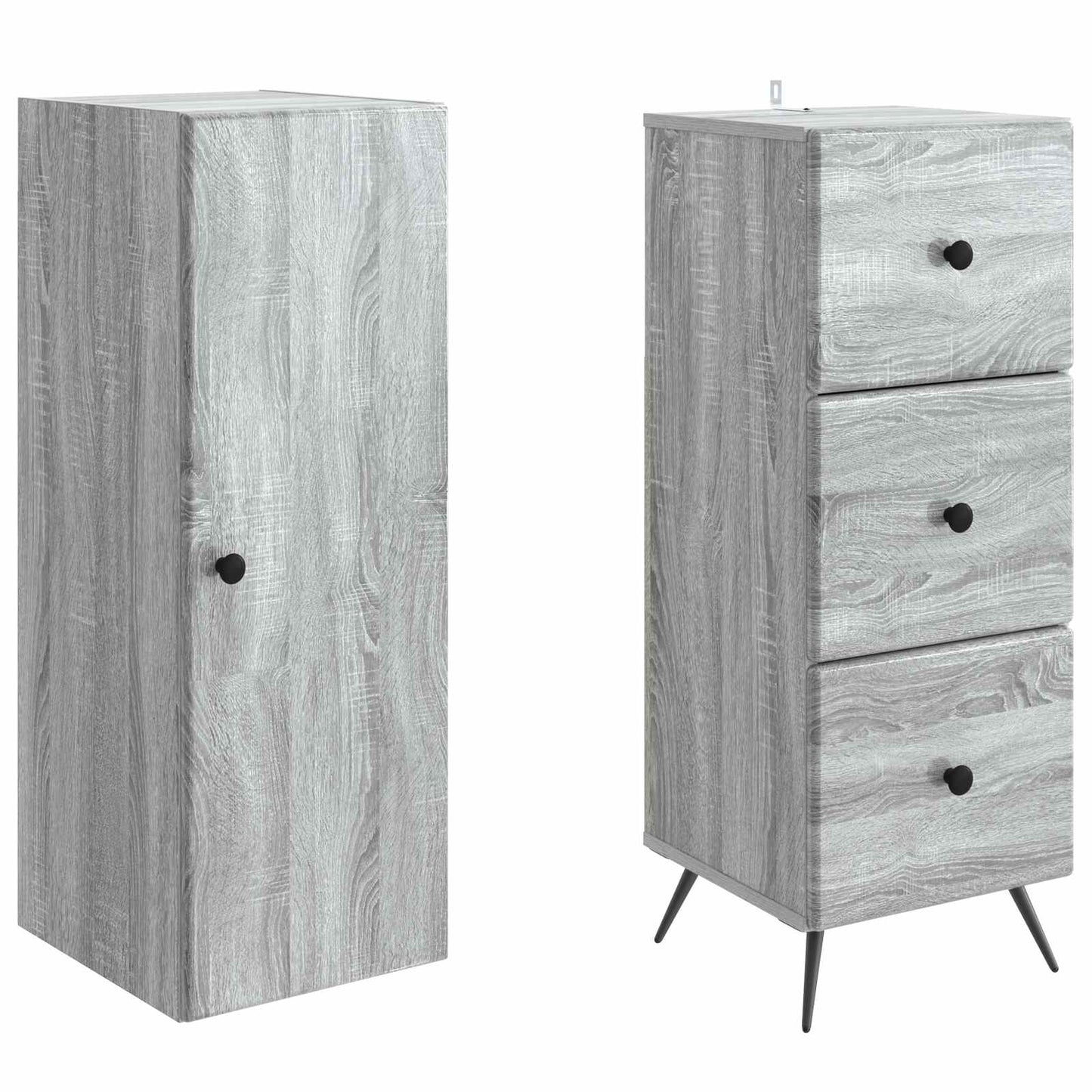 vidaXL Σέτ Ντουλαπιών 2 pcs Γκρι Sonoma 34,5 x 34,5 x 90 εκ.