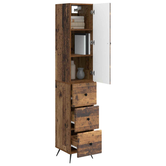 vidaXL Σέτ Ντουλαπιών 2 pcs Παλαιωμένο ξύλο 34,5 x 34,5 x 90 εκ.