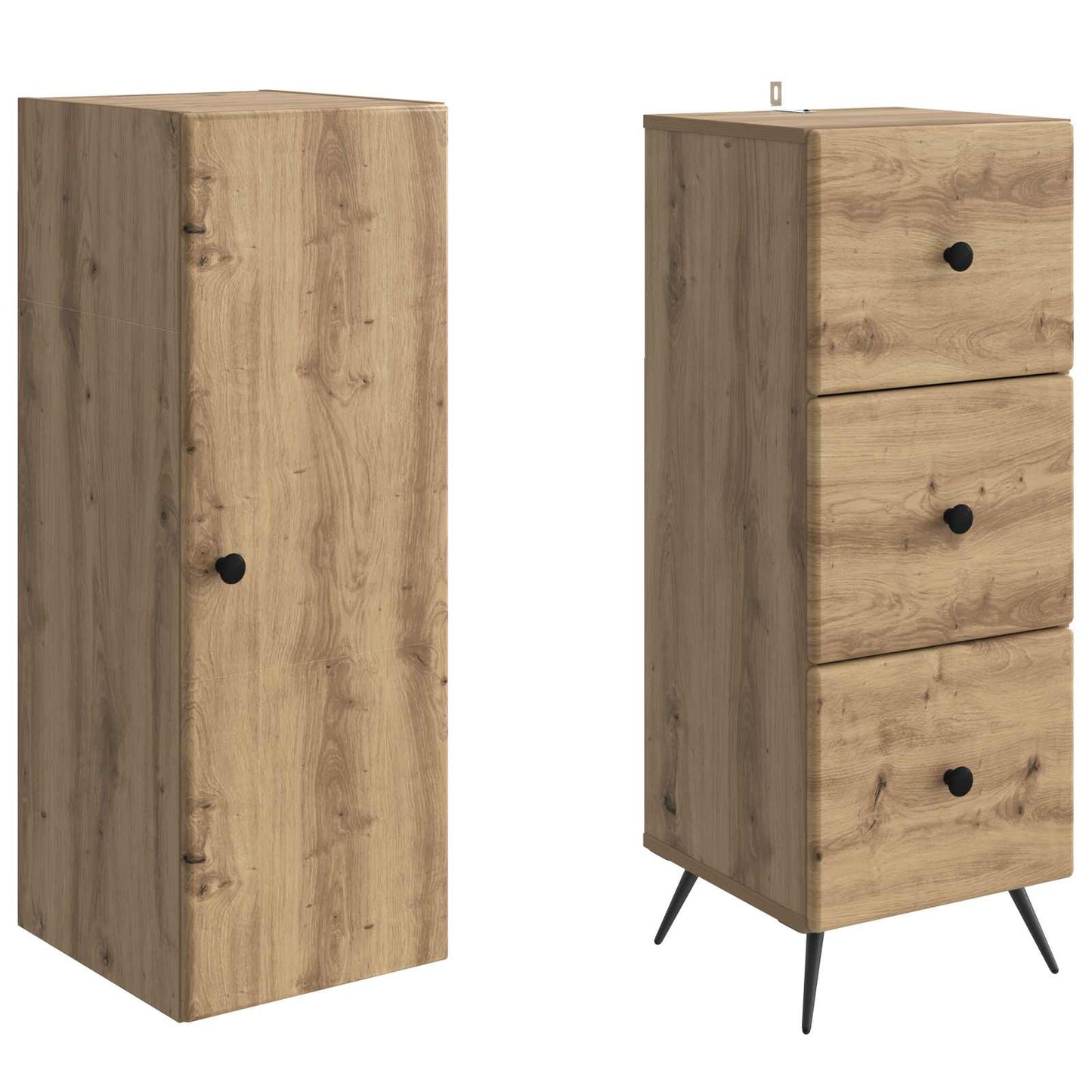 vidaXL Σέτ Ντουλαπιών 2 pcs Artisan Δρυς 34,5 x 34,5 x 90 εκ.