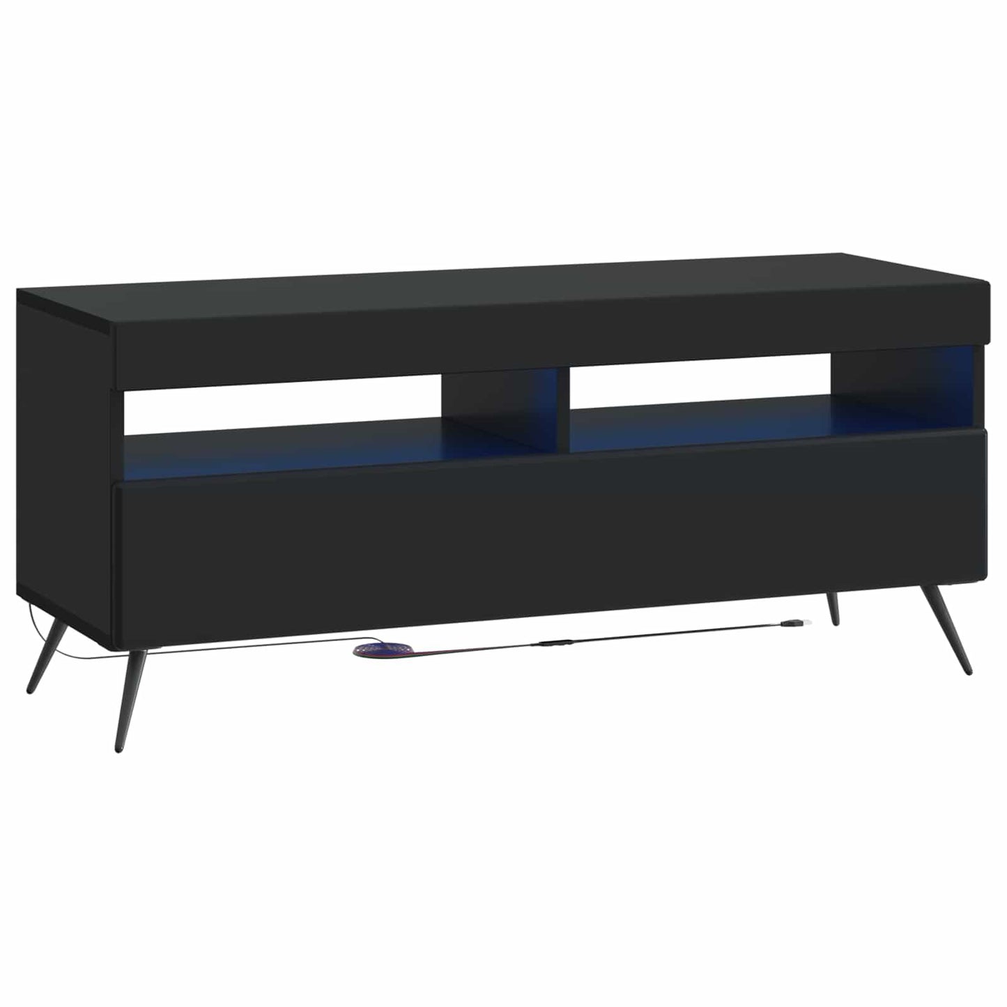 vidaXL 5 Τεμάχια LED Τηλεοπτικού Ντουλαπιού Μαύρο Επεξεργασμένο Ξύλο