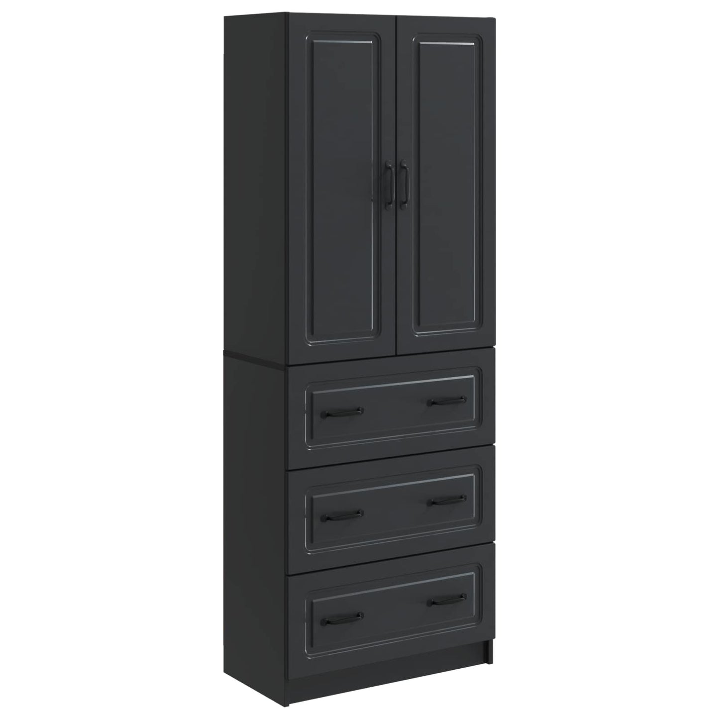vidaXL Σέτ Ντουλαπιών 2 pcs Μαύρο 66 x 34,5 x 87 εκ.