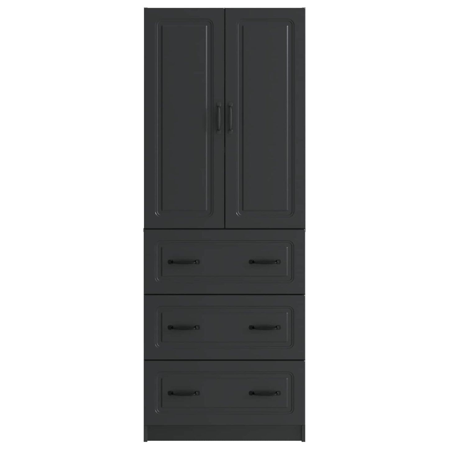 vidaXL Σέτ Ντουλαπιών 2 pcs Μαύρο 66 x 34,5 x 87 εκ.