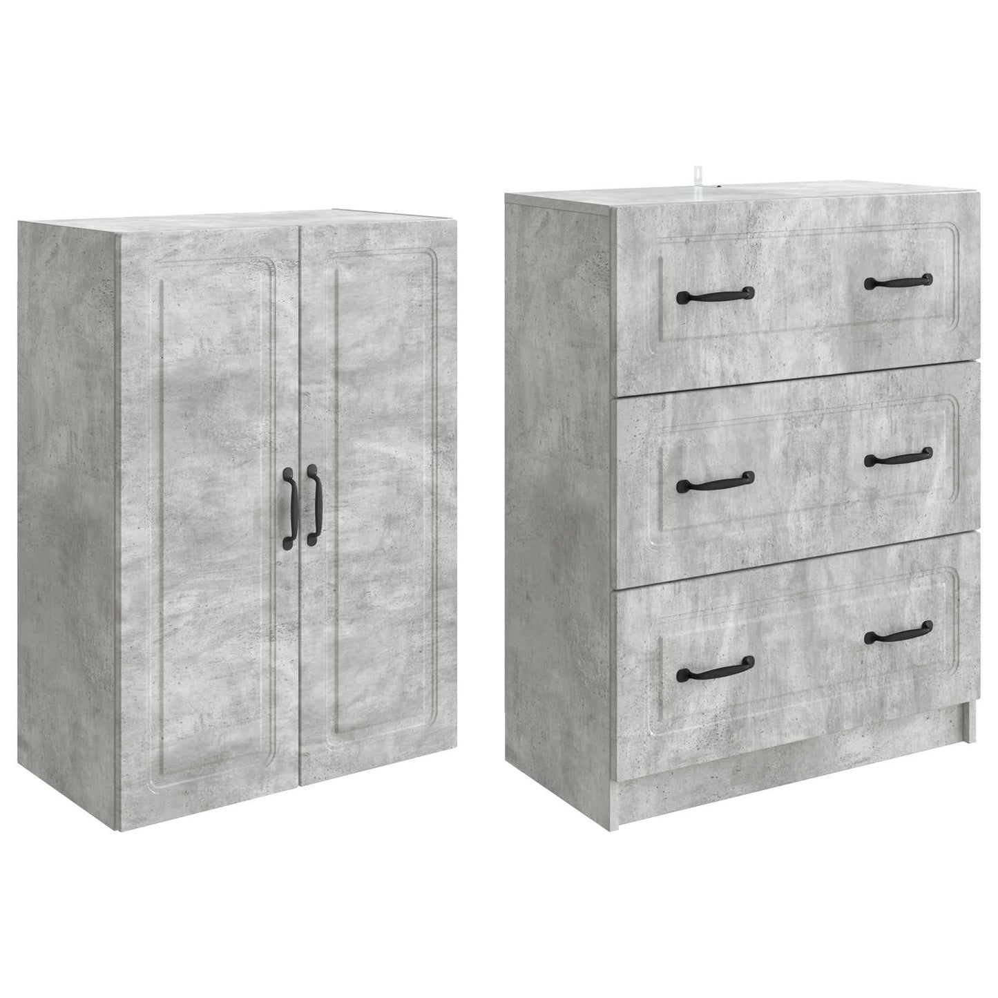 vidaXL Σέτ Ντουλαπιών 2 pcs Γκρι Σκυροδέματος 66 x 34,5 x 87 εκ.