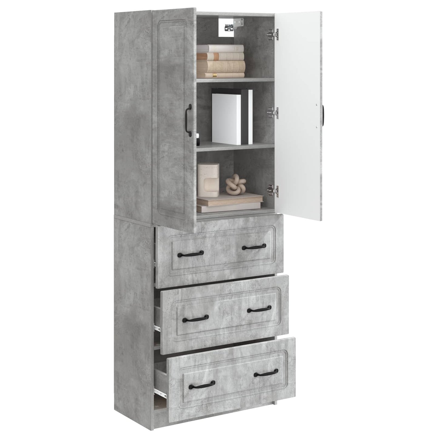 vidaXL Σέτ Ντουλαπιών 2 pcs Γκρι Σκυροδέματος 66 x 34,5 x 87 εκ.