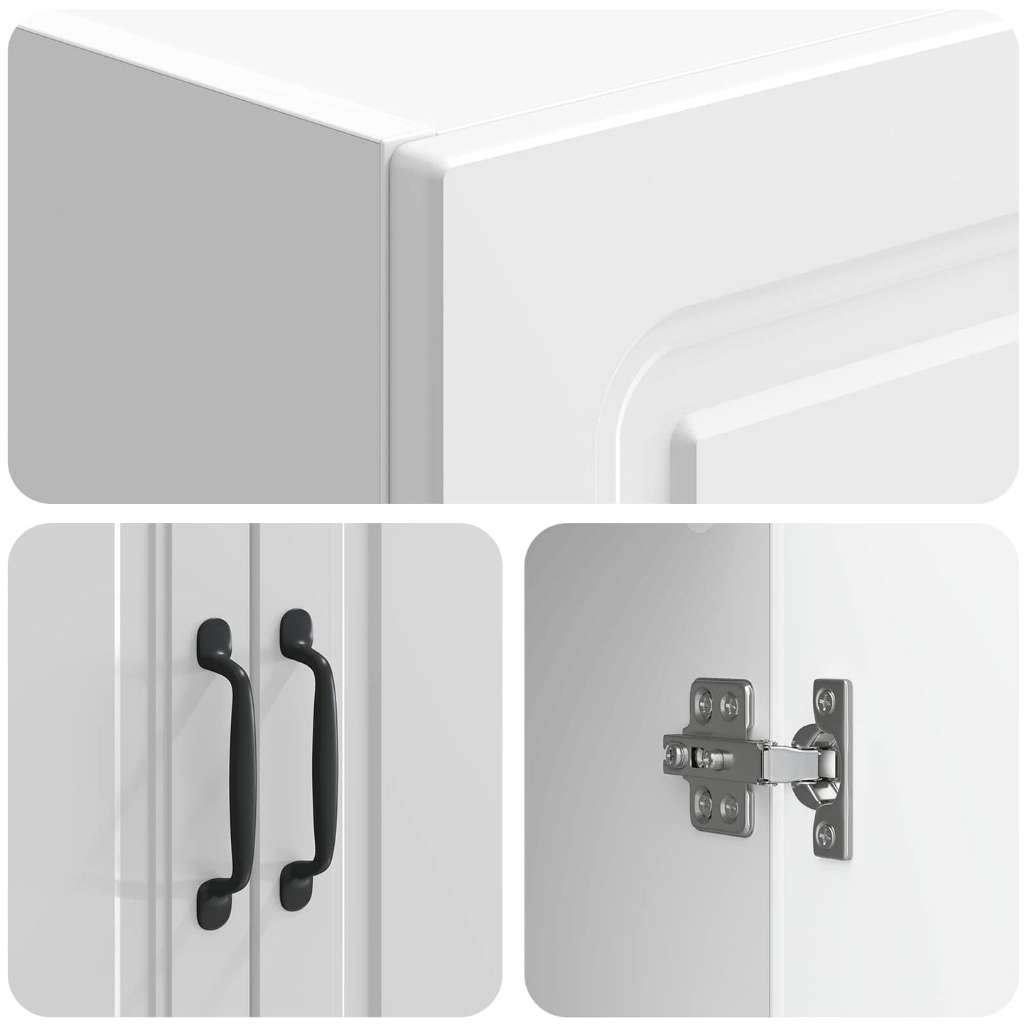 vidaXL Σέτ Ντουλαπιών 2 pcs Γυαλιστερό Λευκό 66 x 34,5 x 87 εκ.