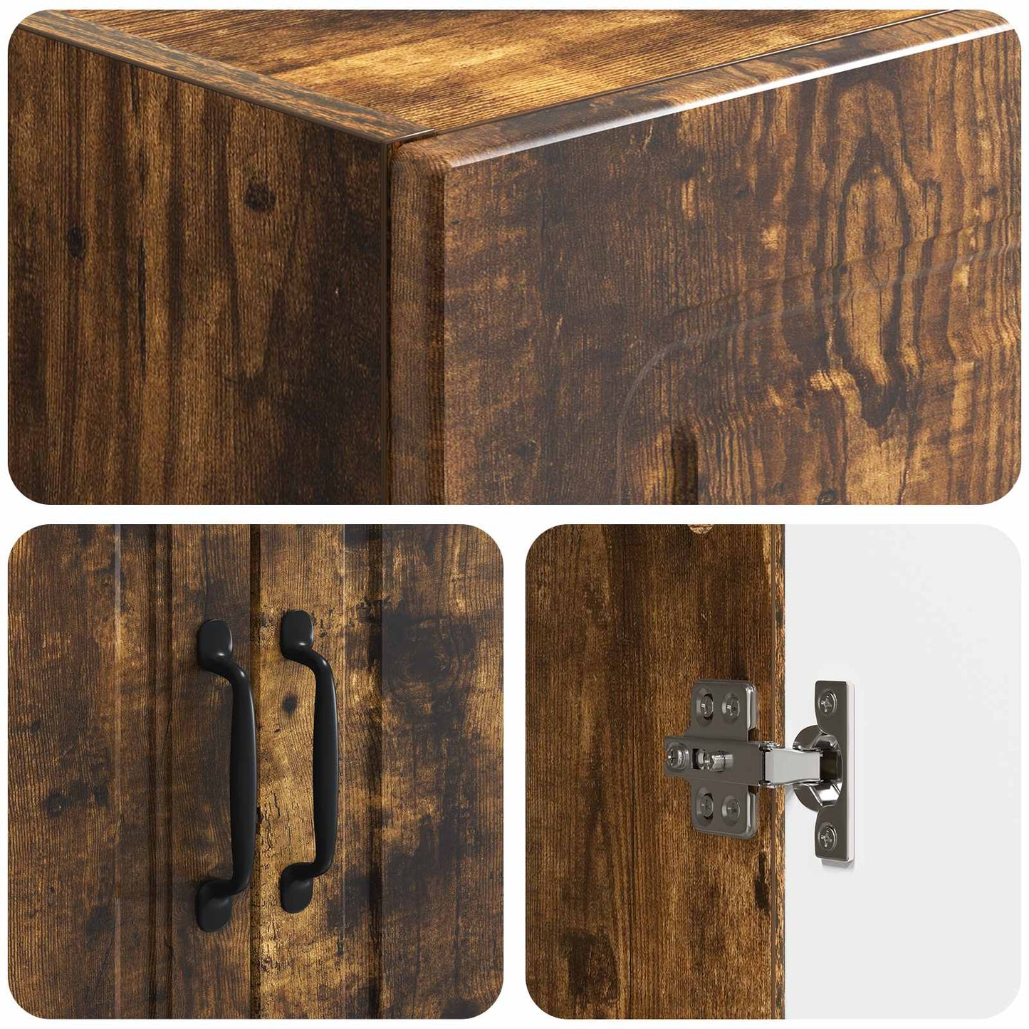 vidaXL Σέτ Ντουλαπιών 2 pcs Καπνισμένο Ξύλο Δρυός 66 x 34,5 x 87 εκ.