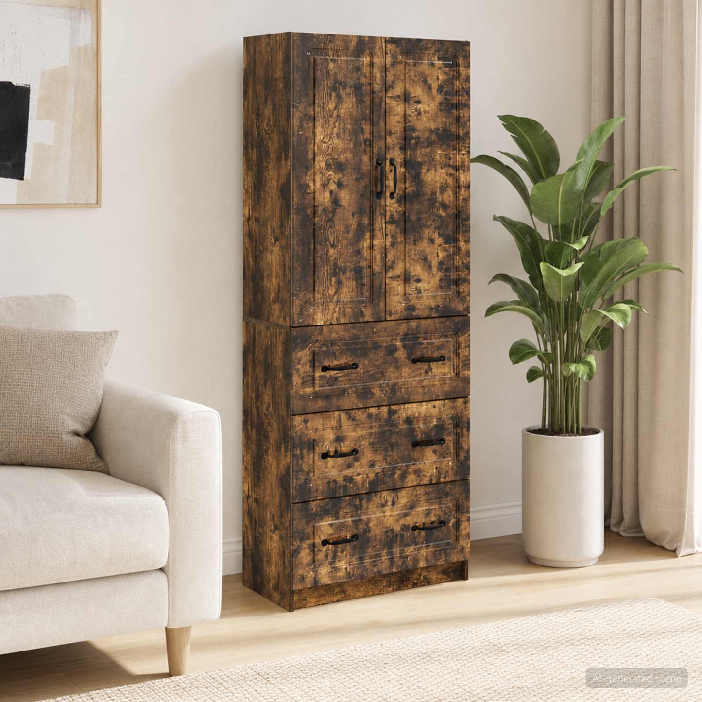 vidaXL Σέτ Ντουλαπιών 2 τμχ. 66 x 34,5 x 87 εκ. Επεξεργασμένο Ξύλο