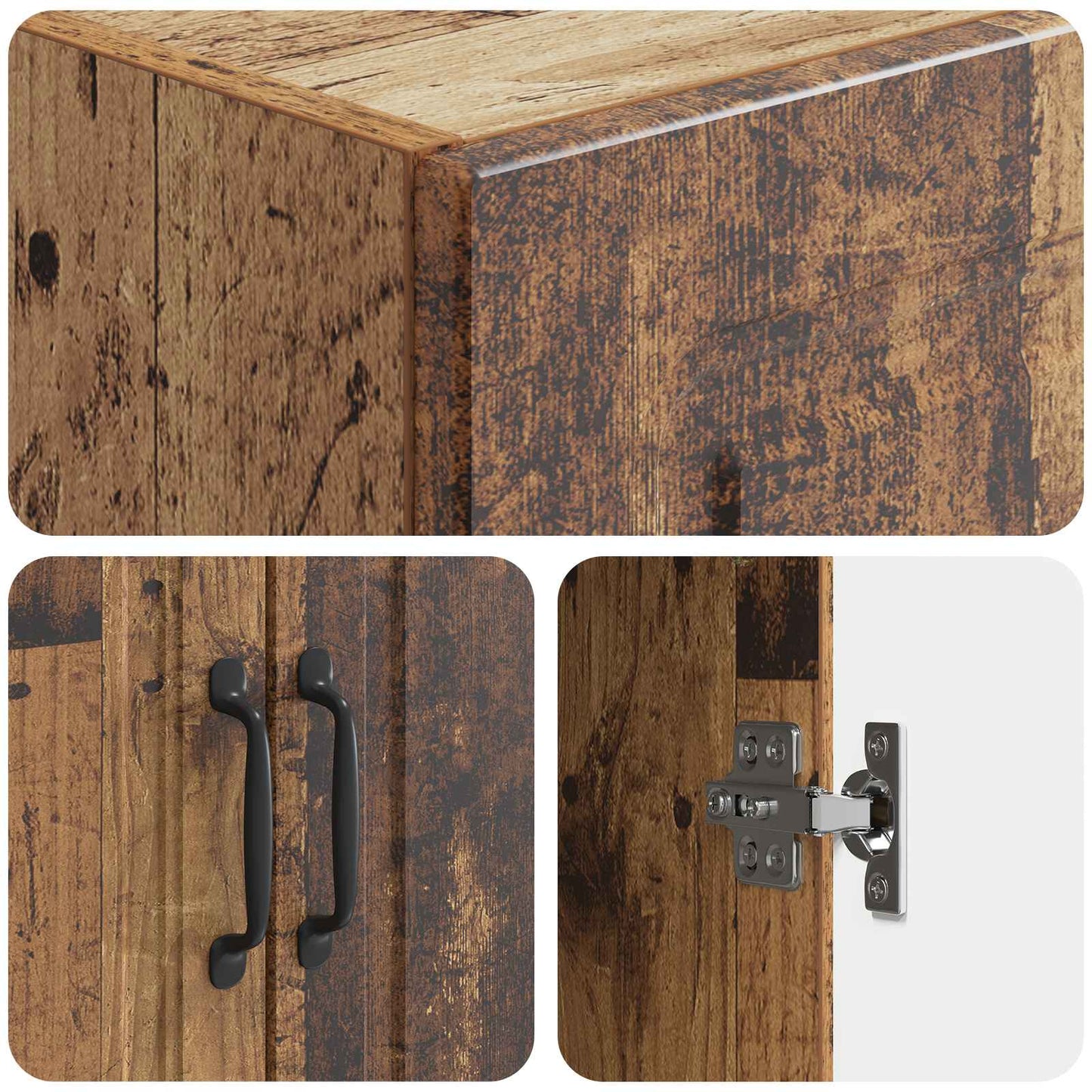 vidaXL Σέτ Ντουλαπιών 2 pcs Παλαιωμένο ξύλο 66 x 34,5 x 87 εκ.