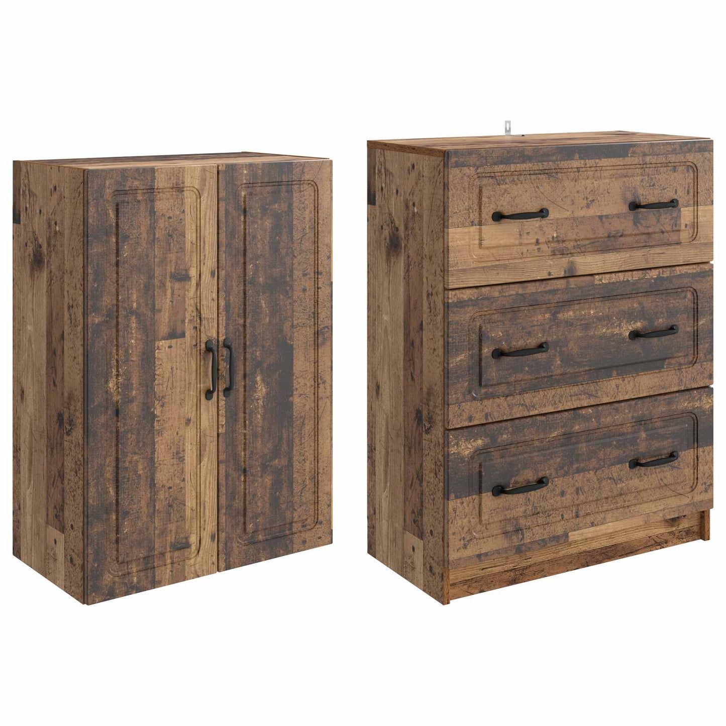 vidaXL Σέτ Ντουλαπιών 2 pcs Παλαιωμένο ξύλο 66 x 34,5 x 87 εκ.
