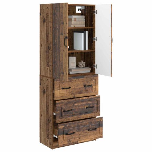 vidaXL Σέτ Ντουλαπιών 2 pcs Παλαιωμένο ξύλο 66 x 34,5 x 87 εκ.