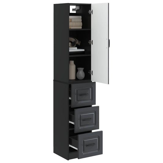 vidaXL Σέτ Ντουλαπιών 2 pcs Μαύρο 33 x 34,5 x 87 εκ.