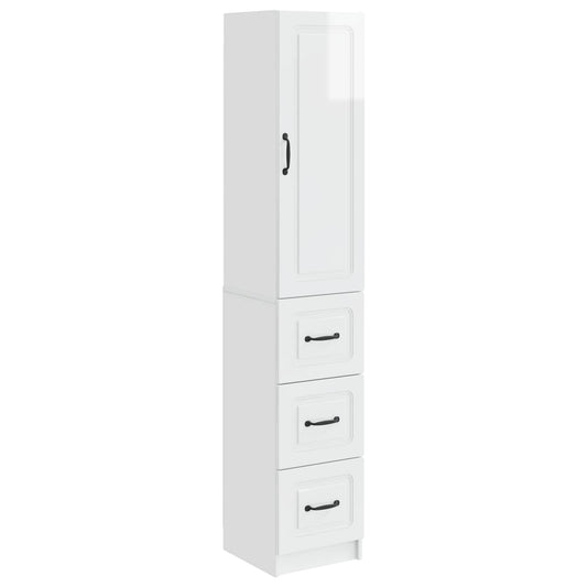 vidaXL Σέτ Ντουλαπιών 2 pcs Γυαλιστερό Λευκό 33 x 34,5 x 87 εκ.