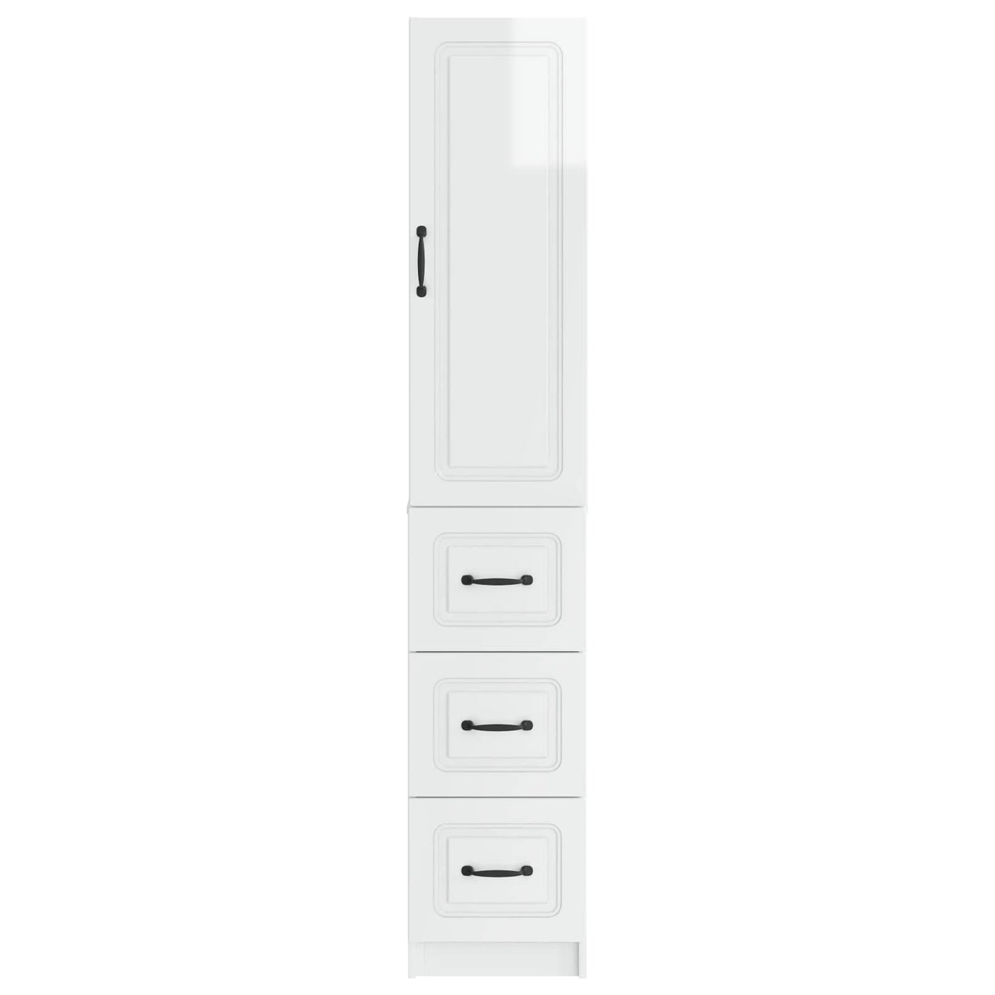 vidaXL Σέτ Ντουλαπιών 2 pcs Γυαλιστερό Λευκό 33 x 34,5 x 87 εκ.