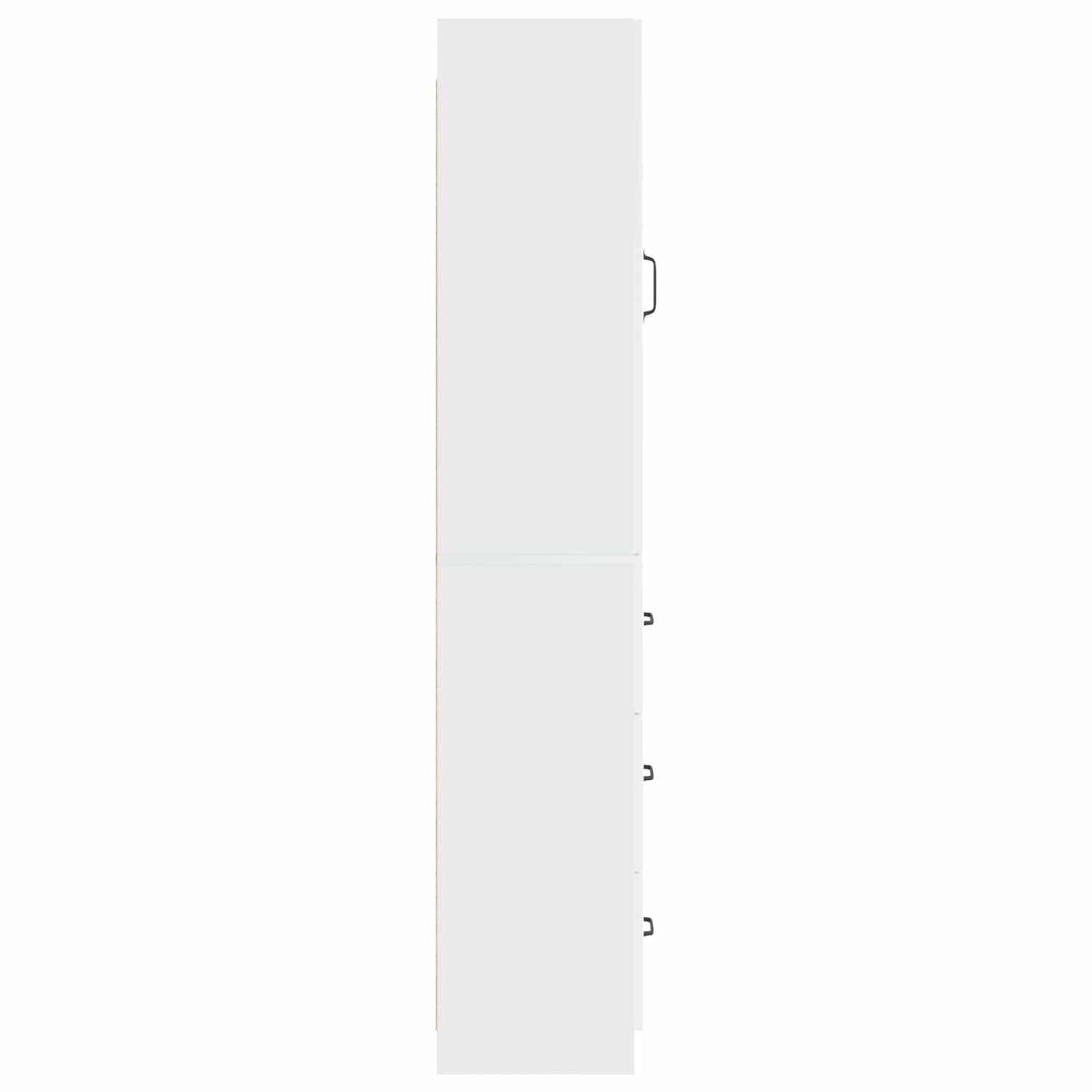 vidaXL Σέτ Ντουλαπιών 2 pcs Γυαλιστερό Λευκό 33 x 34,5 x 87 εκ.