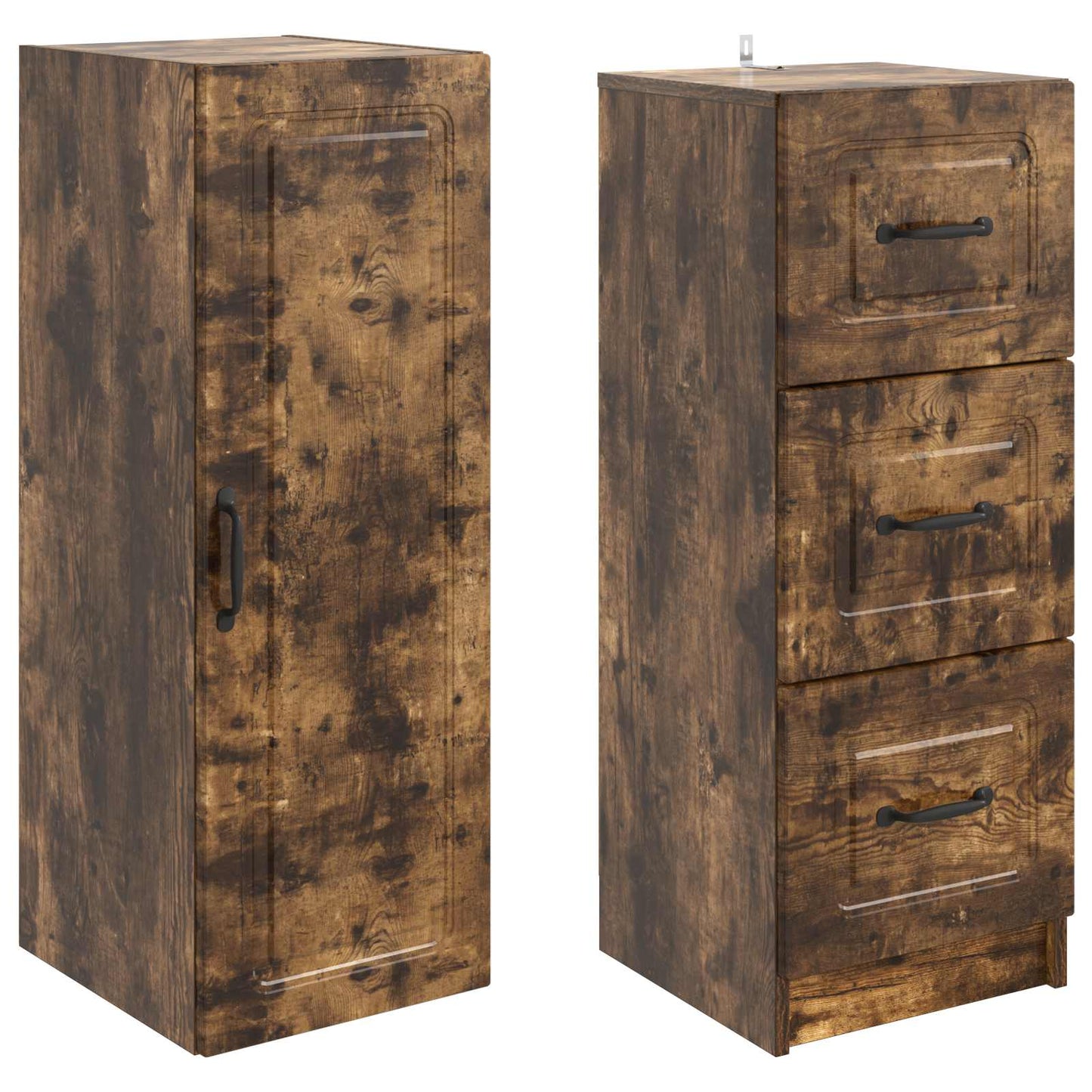 vidaXL Σέτ Ντουλαπιών 2 pcs Καπνισμένο Ξύλο Δρυός 33 x 34,5 x 87 εκ.