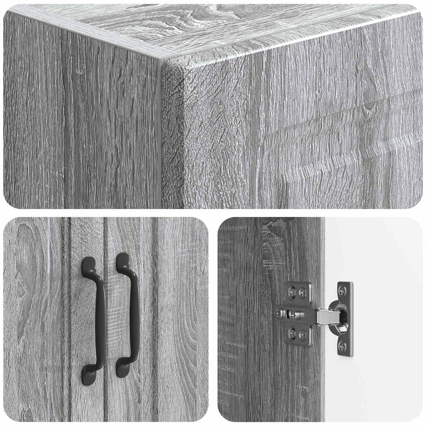 vidaXL Σέτ Ντουλαπιών 2 pcs Γκρι Sonoma 33 x 34,5 x 87 εκ.
