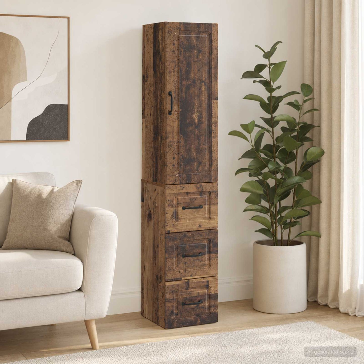 vidaXL Σέτ Ντουλαπιών 2 τμχ. 33 x 34,5 x 87 εκ. Επεξεργασμένο Ξύλο