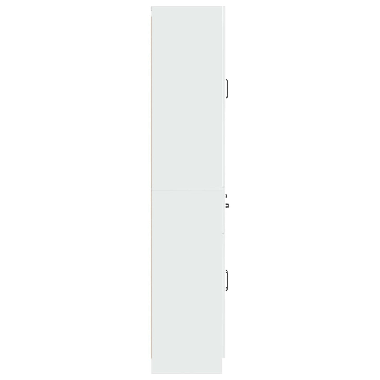 vidaXL Σέτ Ντουλαπιών 2 τμχ. Γυαλιστερό Λευκό Επεξεργασμένο Ξύλο