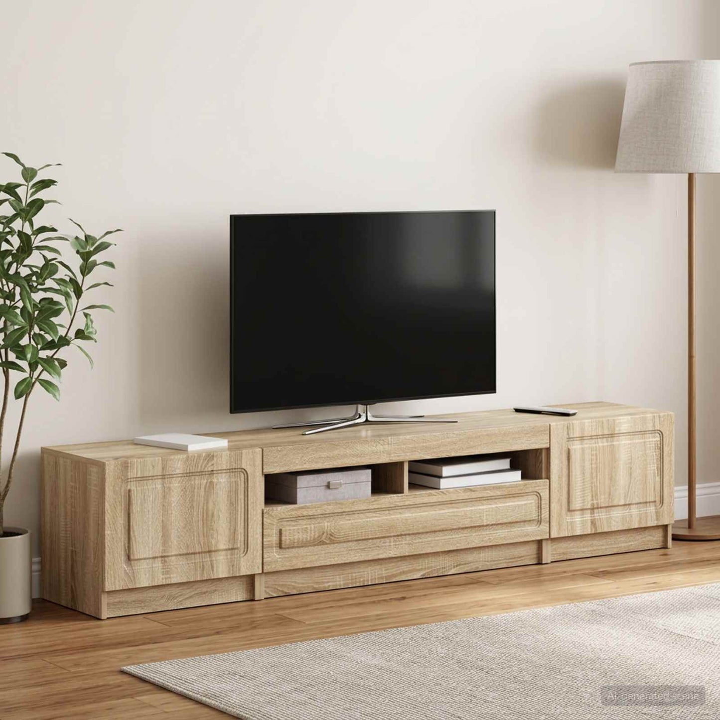 vidaXL 5 Τεμάχια LED Τηλεοπτικού Ντουλαπιού Sonoma Δρυς