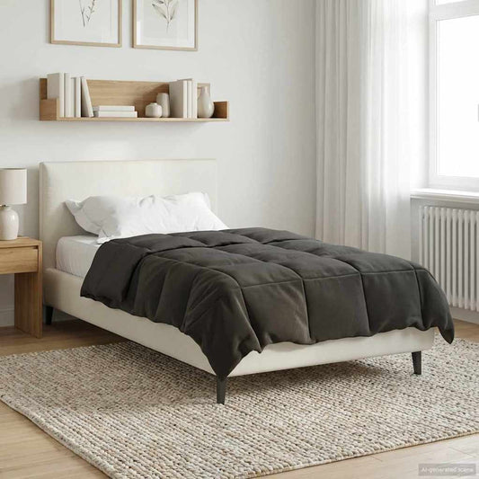 vidaXL Καλοκαιρινό Παπλωματοθήκη Ανθρακί 155 x 220 cm Μικροΐνες