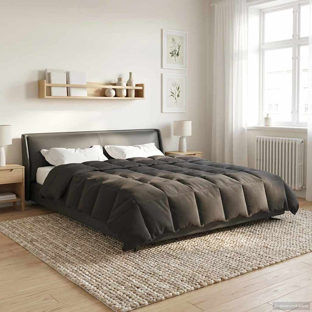 vidaXL Καλοκαιρινό Παπλωματοθήκη Ανθρακί 200 x 220 cm Μικροΐνες