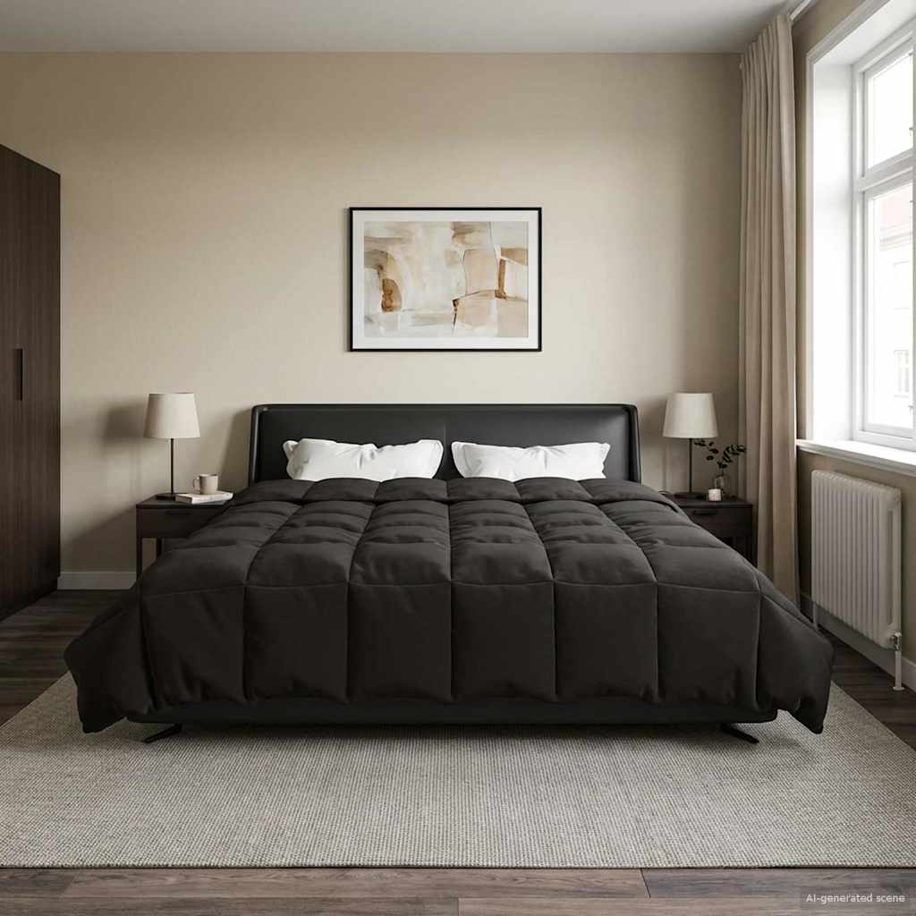 vidaXL Καλοκαιρινό Παπλωματοθήκη Ανθρακί 200 x 220 cm Μικροΐνες