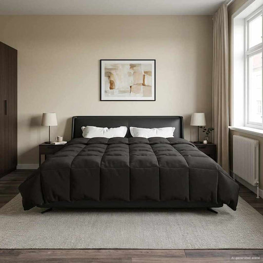 vidaXL Καλοκαιρινό Παπλωματοθήκη Ανθρακί 200 x 220 cm Μικροΐνες