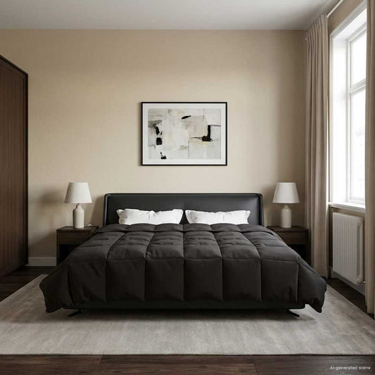 vidaXL Καλοκαιρινό Παπλωματοθήκη Ανθρακί 220 x 260 cm Μικροΐνες