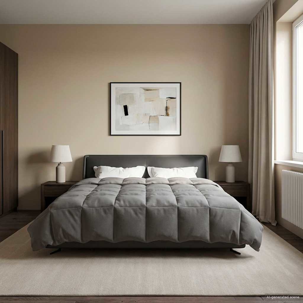 vidaXL Καλοκαιρινό Παπλωματοθήκη Ανοιχτό γκρι 240 x 260 εκ. Μικροΐνες