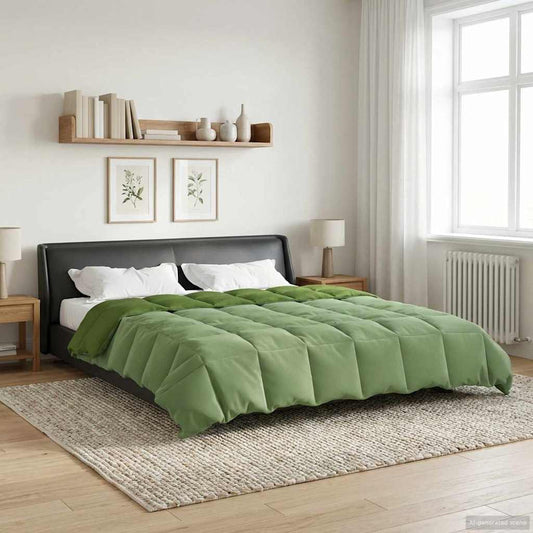 vidaXL Καλοκαιρινό Παπλωματοθήκη Πράσινο 220 x 240 cm Μικροΐνες