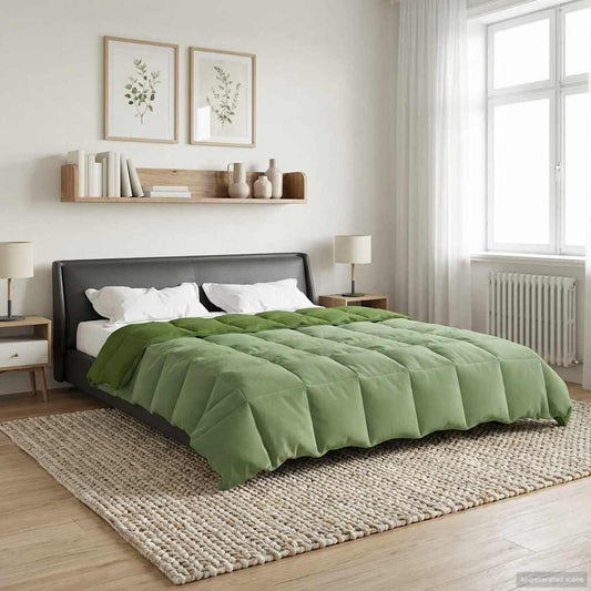 vidaXL Καλοκαιρινό Παπλωματοθήκη Πράσινο 240 x 260 εκ. Μικροΐνες